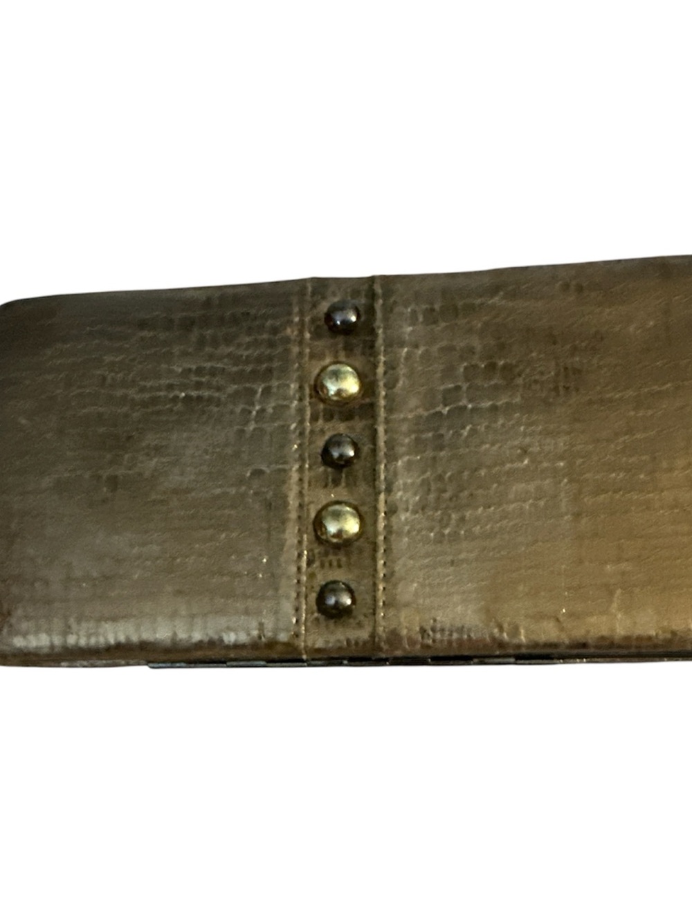 NWOT Boutique bronze metallic Textured Studded Wallet snap closure new. Nice